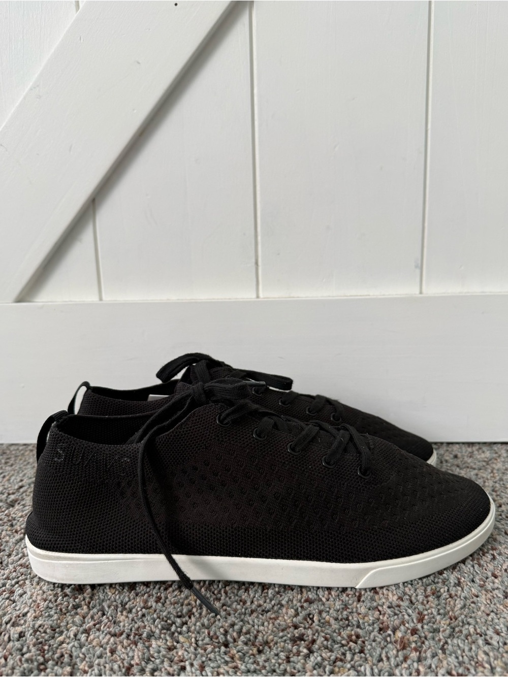 Suavs The Zilker black Knit Lace Up Low Sneakers Men's 12